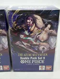 (2) One Piece TCG: Double Pack Set 9 The Azure Sea's Seven FACTORY SEALED Boxes - Image 2