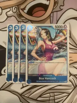 4x Boa Hancock Playset OP13-051 x4 Carrying On His Will One Piece TCG English NM - Image 1