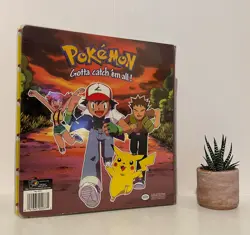 🔥 RARE Pokemon Vintage Base Set 3 Ring Trading Card Binder Ash Charizard TCG 🔥 - Image 2