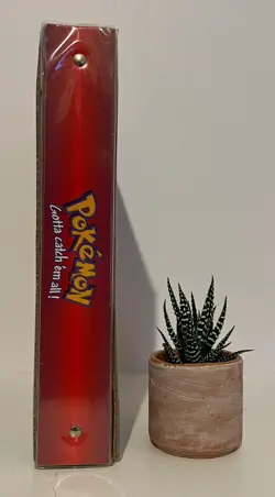 🔥 RARE Pokemon Vintage Base Set 3 Ring Trading Card Binder Ash Charizard TCG 🔥 - Image 4