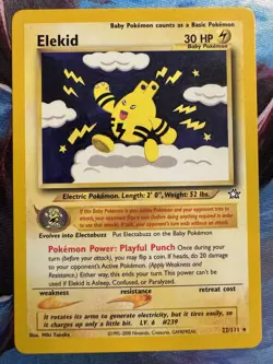 (Unlimited) Pokemon ELEKID Card NEO GENESIS Set 22/111 Non-Holo Rare WOTC - Image 1