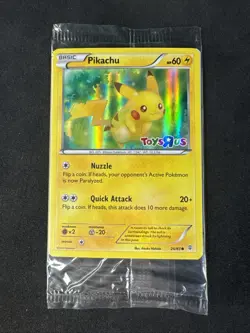 Pikachu Toys R Us 26/83 Sealed Promo White UPC Card Upside Down Pokemon - Image 1