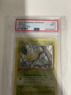 Pokemon 1999 Spanish Weedle #69 Base Set 1st Edition PSA 9 Graded Card - Image 1