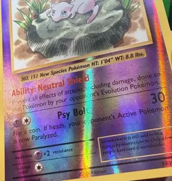Pokemon Mew TCG Card Holo Rare, 53/108, XY Evolutions - LP - Image 3