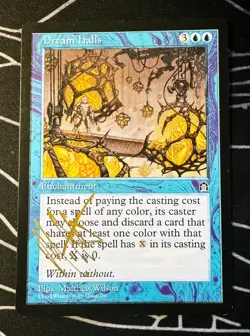 Signed Dream halls Magic the Gathering card Stronghold artist Matthew Wilson - Image 1