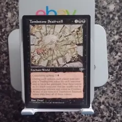 Magic: The Gathering Tombstone Stairwell Enchant Mirage World Black 1996 Dom! - Image 1