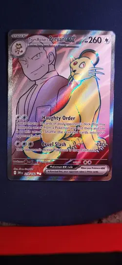 Pokemon - Team Rocket's Persian ex 219/182 Sv10: Destined Rivals Holo Near Mint - Image 1
