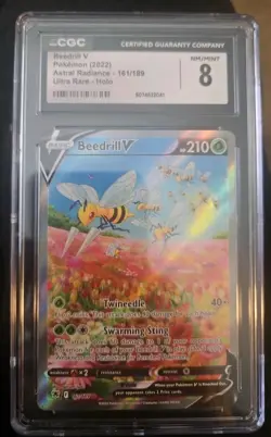 Pokemon Beedrill V (Alternate Full Art) 161/189 Astral Radiance Holo CGC 8 - Image 1