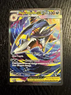 2025 Pokemon Mega Sharpedo ex Special Illustration Rare #127/094 💎 MINT 💎 - Image 1