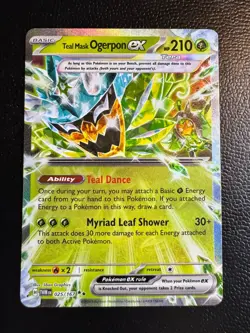 Pokemon TCG Teal Mask Ogerpon ex - Double Rare SV06: 025/167 NM - Image 1