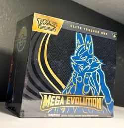 Pokemon TCG – Mega Evolution ETB Elite Trainer Box Lucario- New / Factory Sealed - Image 1