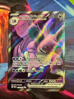 Pokemon Team Rocket's Nidoking ex Ultra Rare SV10: Destined Rivals 216/182 NM - Image 1