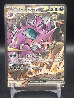 Pokemon TCG Team Rockets Nidoking EX 233/182 Destined Rivals SIR NM- - Image 1