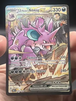 Pokemon TCG Team Rockets Nidoking EX 233/182 Destined Rivals SIR NM- - Image 3
