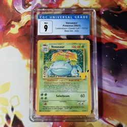CGC 9 Venusaur Holo #15/102 2021 Pokemon Celebrations Card Graded Slab - Image 1