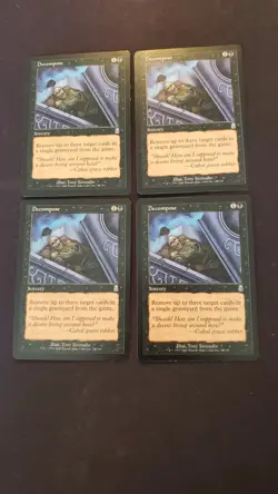 MTG Magic **DECOMPOSE (x4)** Odyssey, Playset, English, Lightly Played - Image 1