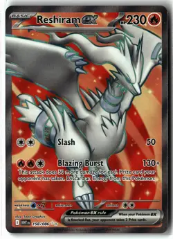 Reshiram ex ⭐ 158/086 Holo Ultra Rare White Flare 2025 Pokemon NM - Image 1