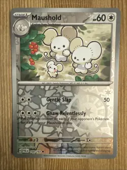 Pokemon TCG Maushold 168/193 Reverse Holo Paldea Evolved - Image 1
