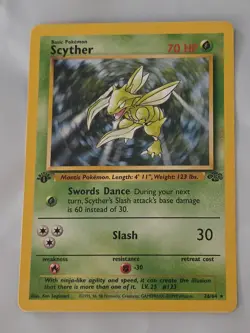 SCYTHER 1999 Pokemon Jungle 1st Edition Non Holo Rare Card #26/64 - Image 1