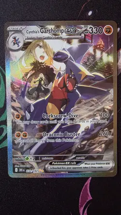 Cynthia's Garchomp EX 232/182 Destined Rivals Holo 330HP Dragon Rare Pokemon TCG - Image 1