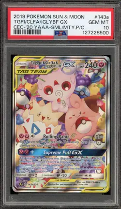 Pokemon Togepi/Cleffa/Igglybuff GX Small But Mighty Alt Art Promo #143a PSA 10 - Image 1