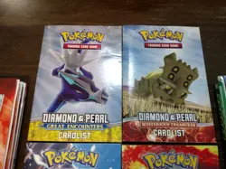 Vintage Pokemon Diamond & Pearl Guidebook/Cardlist Set Of 4 Plus Playmats! - Image 2