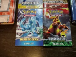 Vintage Pokemon Diamond & Pearl Guidebook/Cardlist Set Of 4 Plus Playmats! - Image 3