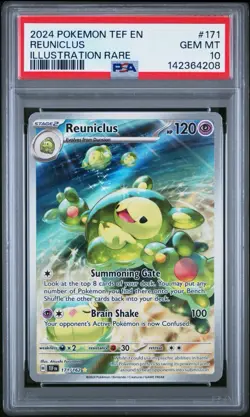 2024 Pokemon Reuniclus #171 Illustration Rare Temporal Forces PSA 10 Gem Mint - Image 1
