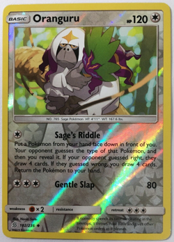 POKEMON ORANGURU 182/236 UNIFIED MINDS UNCOMMON REVERSE HOLO NEAR MINT - Image 1
