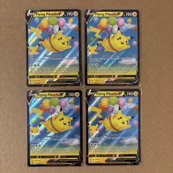 Lot Of 4 2021 Pokemon Celebrations Flying Pikachu V #006/025 - Image 1