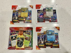 Pokemon Surging Sparks Temporal Forces Chilling Reign 3 Pack Blister Set of 4 - Image 1