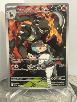 Pokemon TCG Team Rockets Houndoom Illustration Rare Card 191/182 Destined Rivals - Image 1