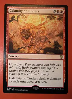 MTG, MAGIC, CALAMITY OF CINDERS, 0023, BLC, REGULAR, RARE, NM - Image 1