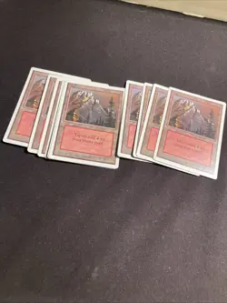 MTG Unlimited Lot 10 Mountain (a) Basic Lands NM++ Unplayed - Image 1