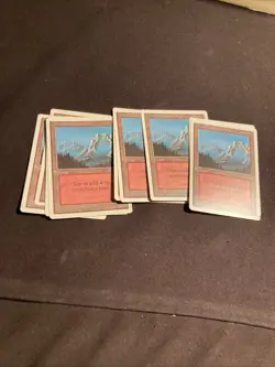 MTG Unlimited Lot 10 Mountain (c) Basic Lands NM++ Unplayed - Image 1