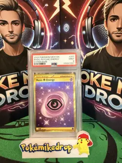 2023 Pokemon Mew Basic Psychic Energy Hyper Rare PSA 9 Mint - Image 1