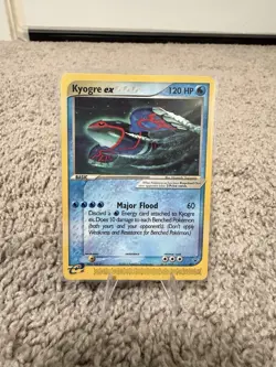 Pokemon Kyogre EX 001 Blackstar Promo E-Reader LP with Light Crease - Image 1