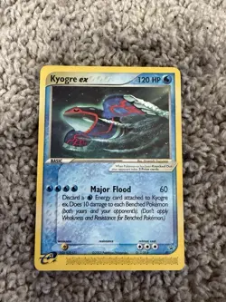 Pokemon Kyogre EX 001 Blackstar Promo E-Reader LP with Light Crease - Image 4