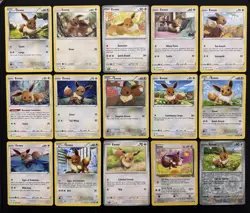15x Eevee Pokemon Card Lot w/ Vintage Jungle Eevee & XY Era Pokemon Cards - Image 1