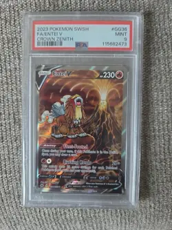 PSA 9 MINT FA/Entei V #GG36 Crown Zenith Pokemon SWSH - Image 1