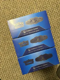 Pokemon - Scarlet & Violet Stellar Crown Pokemon Center Elite Trainer Box ETB x3 - Image 4