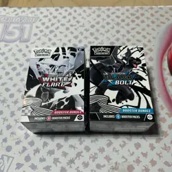 Pokemon Black Bolt & White Flare Booster Bundle New Factory Sealed - Image 1