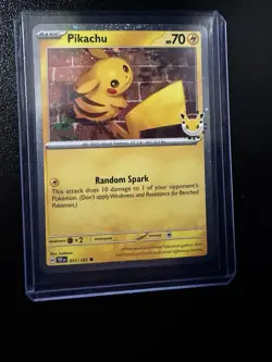 Pikachu 051/162 Pokemon Day 30th Anniversary Stamped Promo With Coin NM - Image 2