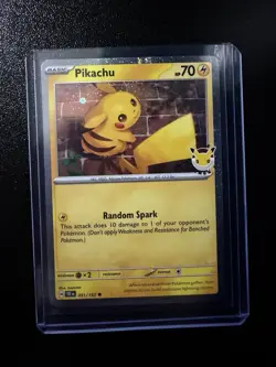Pikachu 051/162 Pokemon Day 30th Anniversary Stamped Promo With Coin NM - Image 4