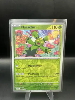 Pokemon TCG Maractus S&V Paldean Fates 003/091 Reverse Holo Common Card NM - Image 1
