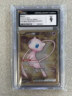Mew ex (Ultra Premium Collection Metal Card) Pokemon 151 CGC 9 Mint - Image 1