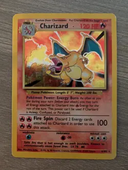 Pokemon TCG Charizard Base Set Holo Unlimited Rare Card 4/102 - Image 5