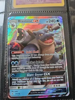 Pokemon TCG Blastoise GX Holo Ultra Rare Card 35/214 Sm-Unbroken Bonds LP - Image 1