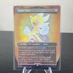 IN HAND- Super State - RAINBOW FOIL -Secret Lair x Sonic - NM Magic MTG - Image 1