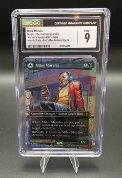 Miles Morales (0200) (Borderless) Marvel's Spider-Man Foil Mythic 0200 CGC 9 - Image 1